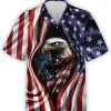 Patriotic American Bald Eagle Hawaiian Shirts For Men Women, American Flag Shirt, Patriotic Shirt, Button Down Hawaiian Shirt, Summer Aloha Shirt