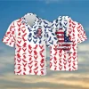 Patriotic Eagle Hawaiian Shirts For Men Women, American Flag Button Down Short Sleeve Shirt, Patriotic Aloha Shirt, 4th Of July Summer Beach Shirts