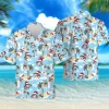 Christmas Fish Hawaiian Shirt For Men Women, Bass Fishing Summer Beach Shirt, Tropical Aloha Shirts, Fishing Lover Button Down Short Sleeve Shirt