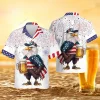 American Eagle Holding Beer Hawaiian Shirts For Men Women, Eagle Hawaiian Aloha Shirt, Independence Short Sleeve Button Down Shirt, Patriotic Shirt