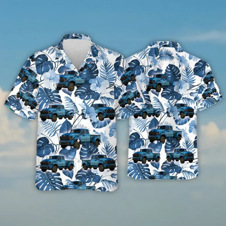 Personalized Photo Car Hawaiian Shirt For Men Women, Tropical Leaves Summer Beach Shirt, Custom Aloha Shirt, Hawaiian Button Down Short Sleeve Shirt