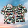 Personalized Photo Car Hawaiian Shirt For Men Women, Aloha Palm Leaves Summer Beach Shirt, Custom Aloha Shirt, Hawaiian Button Down Short Sleeve Shirt