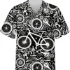 Bicycle Parts Hawaiian Shirts For Men Women, Bicycle Short Sleeve Summer Beach Summer, Bike Shirts, Vintage Hawaii Beach Shirt, Hawaiian Style Shirts