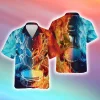 Fire Water Thunder Drum Hawaiian Shirt For Men Women, Drummer Short Sleeve Button Down Hawaiian Shirts, Summer Beach Shirt, Hawaiian Aloha Shirt