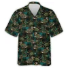 Mallard Duck Hawaiian Shirts For Men Women, Farm Duck Summer Beach Shirts, Tropical Duck Aloha Shirts, Summer Casual Button Down Short Sleeve Shirts
