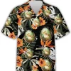 Cute Duck Hawaiian Shirt For Men, Funny Animals Casual Short Sleeve Button Down Shirts, Tropical Hibiscus Pattern Summer Shirts, Gift For Duck Lovers