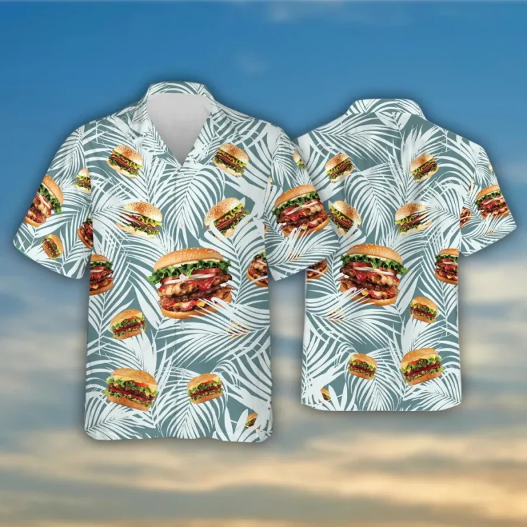 Fast Food Hawaiian Shirt For Men Women, Fast Food Summer Beach Shirt, Delicious Fast Food Aloha Shirt, Summer Casual Button Down Short Sleeve