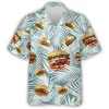 Fast Food Hawaiian Shirt For Men Women, Fast Food Summer Beach Shirt, Delicious Fast Food Aloha Shirt, Summer Casual Button Down Short Sleeve