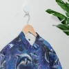 Dolphin Hawaiian Shirt For Men Women, Galaxy Hawaiian Style Summer Beach Shirts, Hawaii Aloha Shirt, Summer Casual Button Down Short Sleeve Shirt