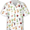 Summer Cocktail Types Men's Hawaiian Shirt, Tropical Wine Short Sleeve Button Down Hawaiian Shirts, Summer Vacation Hawaiian Shirt, Summer Aloha Shirt