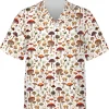 Mushroom Summer Men's Hawaiian Shirt, Mushroom Types Short Sleeve Button Down Aloha Hawaiian Shirts, Aloha Summer Shirt, Vintage Hawaii Beach Shirt