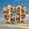 Hula Girl Dancing Hawaiian Shirt For Men Women, Tropical Hibiscus Summer Beach Shirt,hawaii Aloha Shirt,tropical Summer Button Down Short Sleeve Shirt