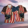 Grateful Thankful Blessed Turkey Thanksgiving Unisex Hawaiian Shirt, Usa Flag Printed Aloha Button Down Shirt, Patriot Thankful Gift