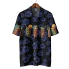 Tiki Cocktails Hawaiian Shirt For Men Women,tiki Hawaiian Summer Beach Shirt, Tropical Hibiscus Aloha Shirt, Funny Tiki Button Down Short Sleeve Shirt