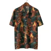 Hula Tiki Hawaiian Shirt For Men Women,tiki Hawaiian Summer Beach Shirt, Festival Campfire Aloha Shirt, Funny Tiki Button Down Short Sleeve Shirt