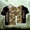 Usa Veteran Hawaiian Shirts For Men Women, Veteran Summer Beach Shirt, Hawaii Camo Pattern Aloha Shirts, Usa Soldiers Button Down Short Sleeve Shirts
