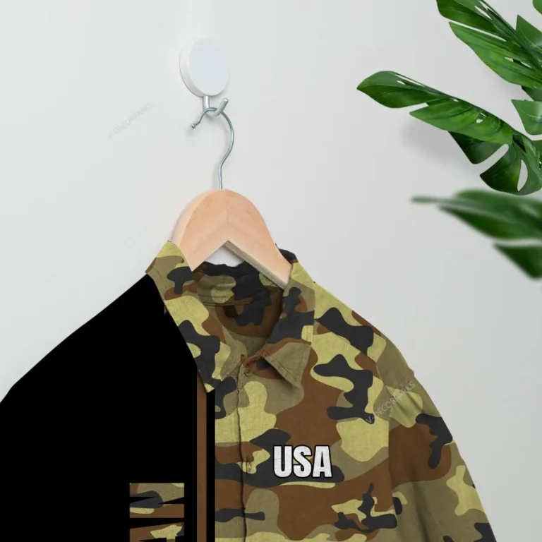 Usa Veteran Hawaiian Shirts For Men Women, Veteran Summer Beach Shirt, Hawaii Camo Pattern Aloha Shirts, Usa Soldiers Button Down Short Sleeve Shirts