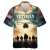 Veteran Hawaiian Shirts For Men Women, Veteran Summer Beach Shirts, Hawaii Us Army Aloha Shirts, Patriotic Button Down Short Sleeve Hawaiian Shirts
