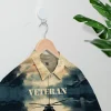 Veteran Hawaiian Shirts For Men Women, Veteran Summer Beach Shirts, Hawaii Us Army Aloha Shirts, Patriotic Button Down Short Sleeve Hawaiian Shirts