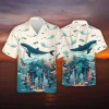 Whale And Underwater World Hawaiian Shirts For Men Women, Ocean Summer Beach Shirt, Hawaiian Aloha Shirt, Summer Vacation Hawaiian Shirt