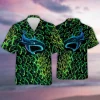 Whale Hunting Hawaiian Shirts For Men Women, Sea Fish Aloha Shirts, Colorful Summer Beach Shirts, Neon Whale Button Down Short Sleeve Hawaiian Shirts