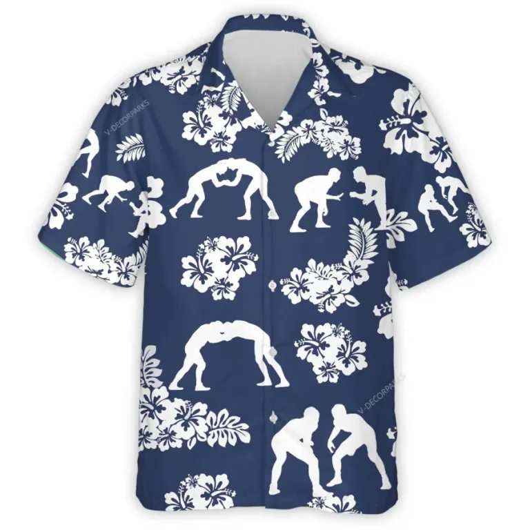 Tropical Wrestling Hawaiian Shirts For Men Women, Wrestling Summer Beach Shirts, Wrestling Hibiscus Aloha Shirts, Sport Button Down Short Sleeve Shirt