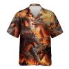 Legendary Dragon Hawaiian Shirts For Men Women, Mythical Dragon Button Down Short Sleeve Shirts, Mysterious Creatures Summer Beach Shirt