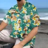 Small Duck Unisex Hawaiian Shirts, Tropical Duck Summer Aloha Beach Shirt, Animal Lover Pattern Button Down Short Sleeve Shirts