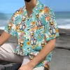 Tropical Duck Unisex Hawaiian Shirts, Funny Duck Summer Aloha Beach Shirt, Animal Lover Pattern Button Down Short Sleeve Shirts
