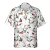 Aesthetic Duck Unisex Hawaiian Shirts, Floral Duck Summer Aloha Beach Shirt, Animal Lover Pattern Button Down Short Sleeve Shirts