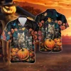 Skeleton Witch Hawaiian Shirt For Men Women, Witch Pumpkin Halloween Aloha Button Down Short Sleeve Shirt, Halloween Hawaiian Style Shirts