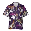 Halloween Customizable Face With Ghost Hawaiian Shirts For Men, Spooky Aloha Shirt, Unisex Button Up Short Sleeve, Halloween Personalized Costume