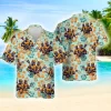 Lacrosse Couple Hawaiian Shirts For Men Women, Lacrosse Player Button Down Hawaiian Shirts, Colorful Tropical Hibiscus Summer Aloha Beach Shirt