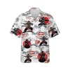 Samurai Unisex Hawaiian Shirts, Vintage Samurai General Aloha Beach Shirt, Warrior Button Down Short Sleeve Shirts Gifts For Men