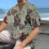 Samurai Sword Unisex Hawaiian Shirts, Samurai General Aloha Beach Shirt, Warrior Button Down Short Sleeve Shirts Gifts For Men