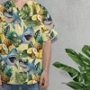 Tropical Shark Vacay Unisex Hawaiian Shirts, Wild Shark Aloha Beach Shirt, Ocean Animals Pattern Button Down Short Sleeve Shirts