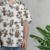 Retro Tiki Mask Hawaiian Shirts For Men Women, Tiki 80's Vintage Button Down Hawaiian Shirts, Tropical Summer Aloha Beach Shirt