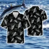 Tuna Dark Unisex Hawaiian Shirts, Tuna Flock Aloha Beach Shirt, Fishing Crew Button Down Short Sleeve Shirts Gifts For Men Women