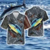 Thunder Tuna Unisex Hawaiian Shirts, Tuna Fishing Aloha Beach Shirt, Fishing Crew Button Down Short Sleeve Shirts Gifts For Men Women