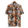 Beagle Dog Halloween Hawaiian Shirts, Funny Pumpkins Dog Halloween Summer Beach Shirt, Dog Lover Button Down Short Sleeve Shirt, Spooky Aloha Shirts