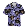Chihuahua Witch Halloween Hawaiian Shirt, Witch Bats Dog Halloween Summer Beach Shirt, Dog Lover Button Down Short Sleeve Shirt, Spooky Aloha Shirts