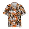 Custom Pet Face Halloween Hawaiian Shirts, Funny Pumpkins Dog Halloween Summer Shirt, Dog Lover Button Down Short Sleeve Shirt, Spooky Aloha Shirts