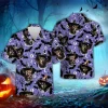Chihuahua Witch Halloween Hawaiian Shirt, Witch Bats Dog Halloween Summer Beach Shirt, Dog Lover Button Down Short Sleeve Shirt, Spooky Aloha Shirts