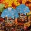 Dairy Cow Farm Thanksgiving Hawaiian Shirts, Pumpkins Harvest Thanksgiving Aloha Shirt, Beach Shirts, Thanksgiving Gift Button Down Shirt Short Sleeve