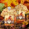 Pumpkins Gnomes Thanksgiving Hawaiian Shirts, Happy Fall Y'all Hawaii Beach Shirts, 3d Aloha Shirts, Thanksgiving Gift Button Down Shirt Short Sleeve