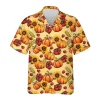 Pumpkins Harvest Thanksgiving Hawaiian Shirt For Men Women, Happy Fall Beach Shirts, 3d Aloha Shirts, Thanksgiving Gift Button Down Shirt Short Sleeve