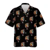 Colorful Turkey Thanksgiving Hawaiian Shirts, Turkeys Pattern Hawaiian Beach Shirts, 3d Aloha Shirts, Thanksgiving Gift Button Down Shirt Short Sleeve