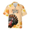 Turkeys Happy Thanksgiving Hawaiian Shirt For Men Women, Happy Turkey Beach Shirts, 3d Aloha Shirts, Thanksgiving Gift Button Down Shirt Short Sleeve