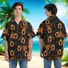 Bigfoot Tropical Pattern Hawaiian Shirt For Men Women, Bigfoot Summer Beach Button Down Short Sleeve Shirt, Sasquatch Shirt, Summer Aloha Shirt