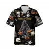Funny Sasquatch Halloween Unisex Hawaiian Shirts, Trick-or-treat Symbol Aloha Beach Shirt, Spooky Halloween Icon Pattern Shirt, Family Matching Wear